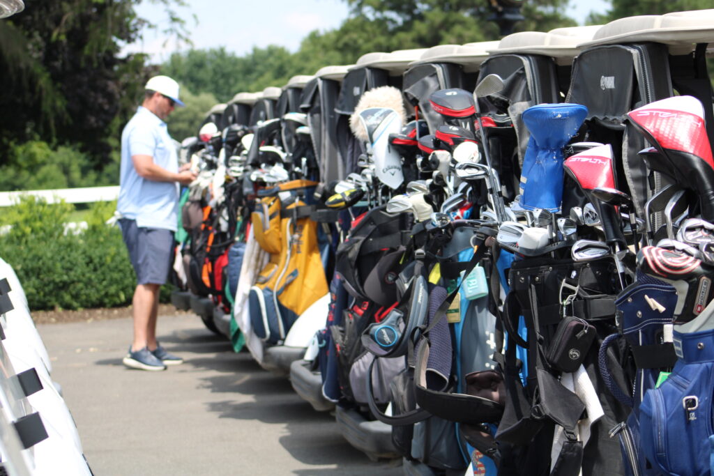 Row of golf carts